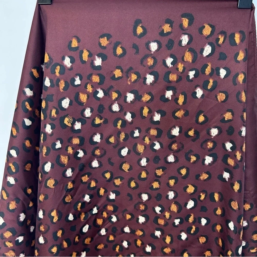 A New Day Waffle Textured Burgundy Sweater Dress with Coordinating Scarf, Size M